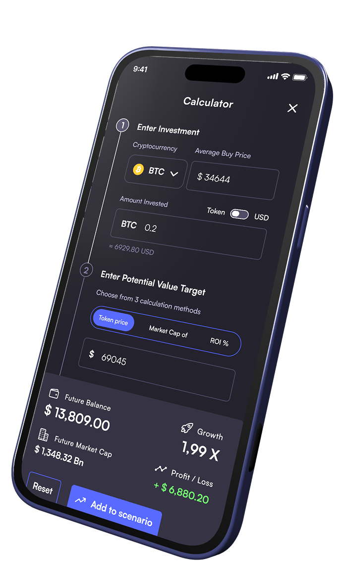 Dreamfolio calculator view